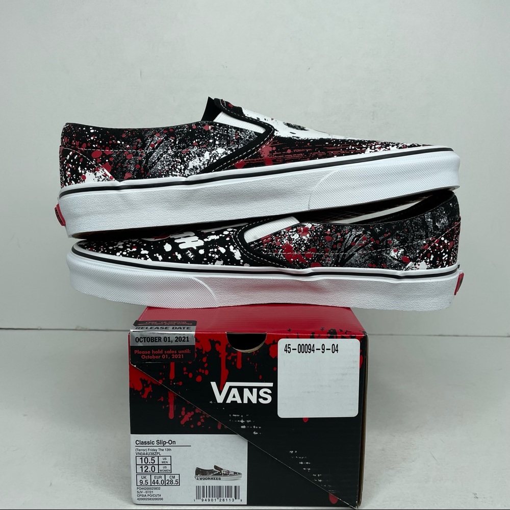 Vans X House of Terror Slip-on “Friday the 13th/Jason Voorhees” NEW 2021 - Picture 3 of 4